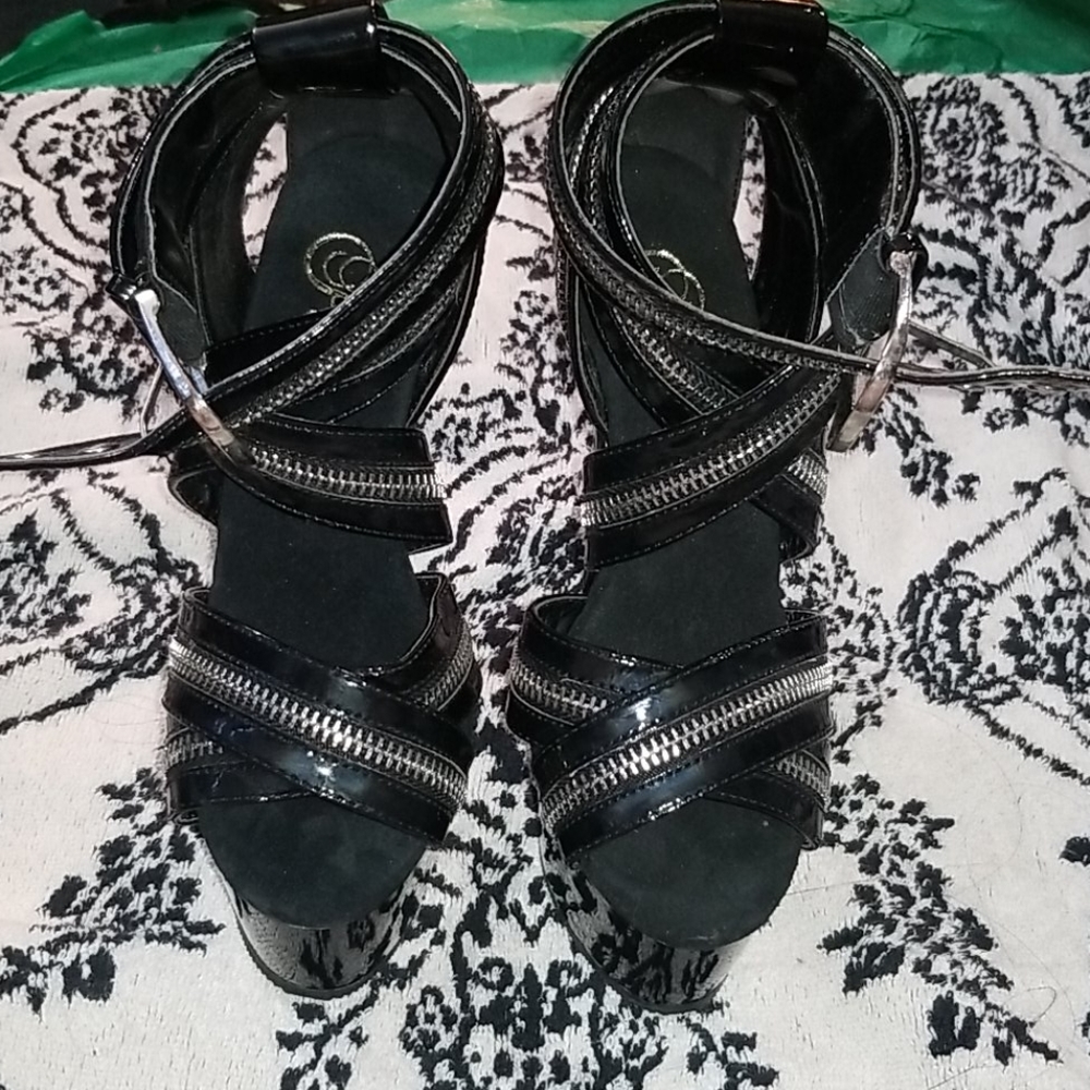 Pleaser Zipper Platform Heels